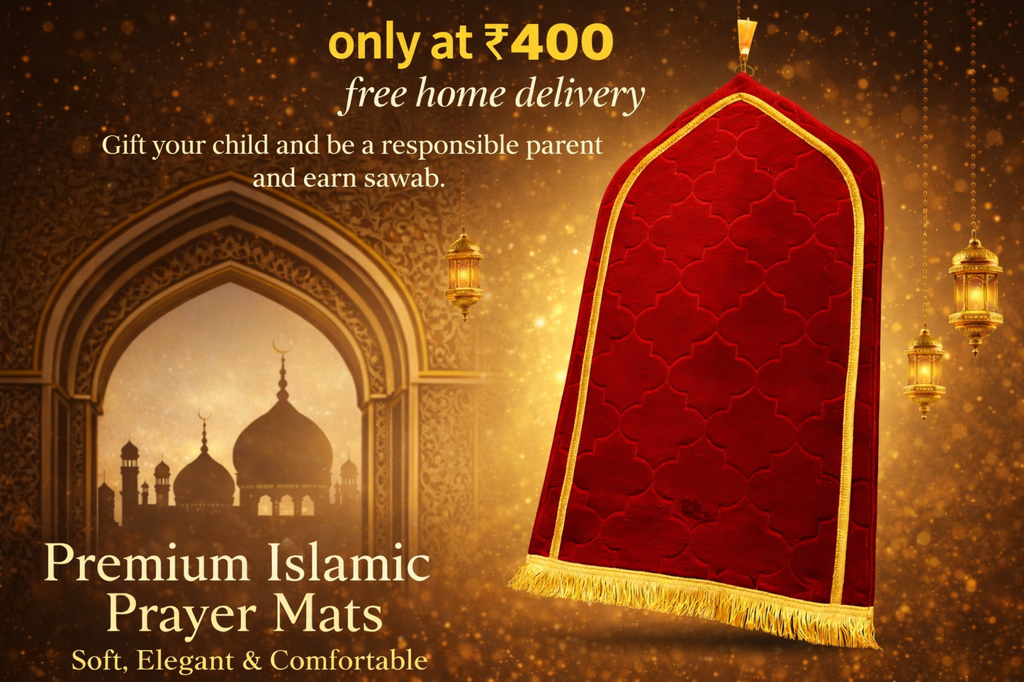 Kids Prayer Mat (Musalla) - Premium Quality