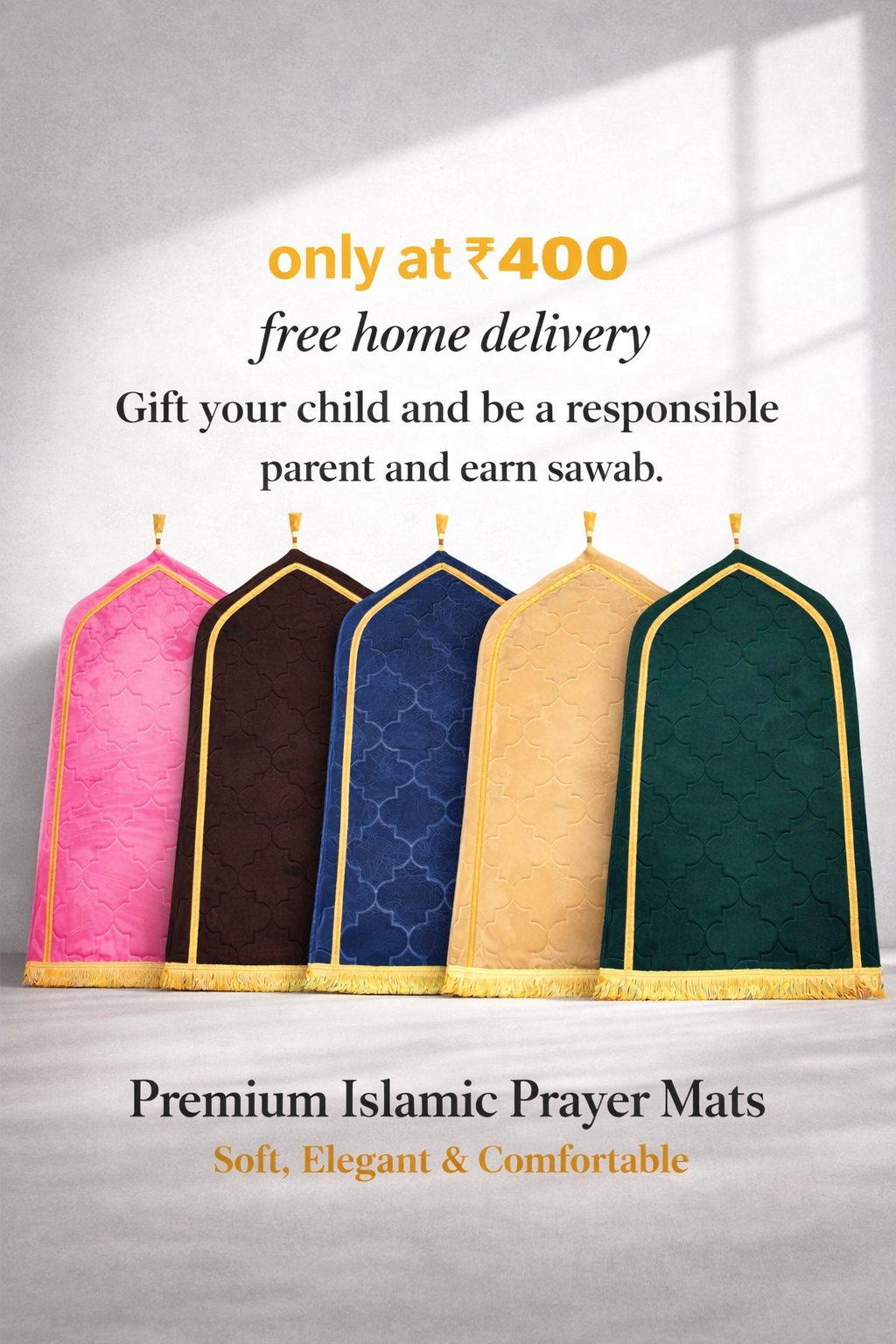 Kids Prayer Mat (Musalla) - Premium Quality